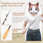 Interactive Cat Teaser Wand with Natural Refills