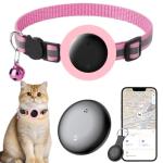 Pink Cat Tracker Collar with Finder Tag for iOS