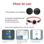 Pink Cat Tracker Collar with Finder Tag for iOS