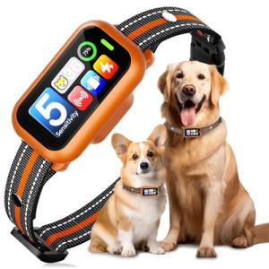 Smart Anti-Bark Collar with AirTag Holder and Modes