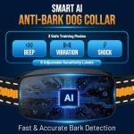 Barez Smart Bark Collar with Rechargeable AI Detection