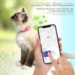 GPS Cat Tracker with Leather Collar, No Monthly Fee
