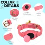 GPS Cat Tracker with Leather Collar, No Monthly Fee