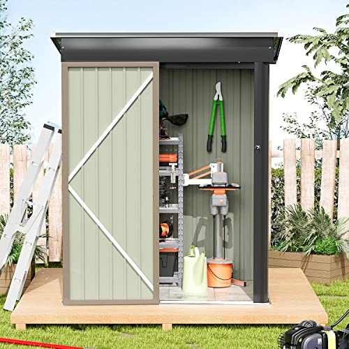 Greesum 5FT x 3FT Metal Outdoor Storage Shed