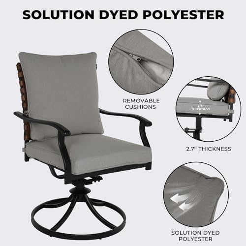 7-Piece Outdoor Dining Set with Swivel Chairs