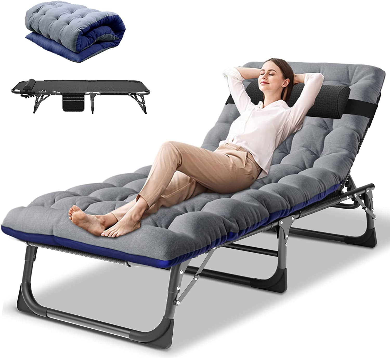 Slsy Adjustable Folding Lounge Chair for Outdoors