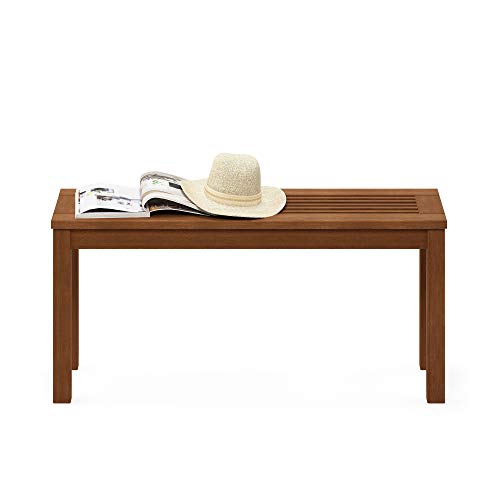 Furinno Tioman Natural Hardwood Bench, Teak Oil