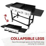 Compact Outdoor Cooking Station: Grill and Griddle
