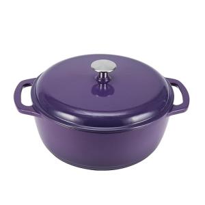 Purple Enameled Cast Iron Dutch Oven, 5.7L