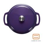 Purple Enameled Cast Iron Dutch Oven, 5.7L
