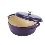 Purple Enameled Cast Iron Dutch Oven, 5.7L