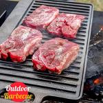 Overmont Pre-Seasoned Cast Iron Griddle Pan