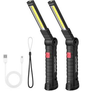 Rechargeable LED Torch with Magnetic Base for Camping