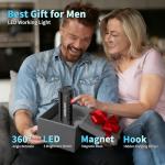 Rechargeable LED Torch with Magnetic Base for Camping