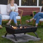 Sunnydaze 36-Inch Steel Outdoor Fire Pit and Grill