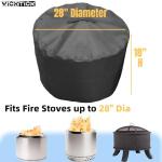 WICKTICK 28" Waterproof Fire Pit Cover for Yukon