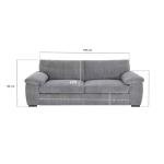 Stylish Jumbo Cord 3-Seater Sofa for Comfort