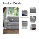 Stylish Jumbo Cord 3-Seater Sofa for Comfort