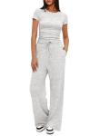 Darong Women's Light Grey Lounge Set Outfit