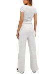 Darong Women's Light Grey Lounge Set Outfit