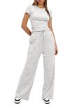 Darong Women's Light Grey Lounge Set Outfit