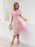 LILLUSORY Women's Flowy Midi Dress for Any Occasion