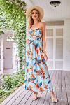 Grace Karin Women's Strapless Maxi Dress with Pockets