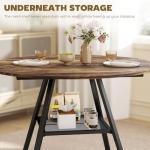 HOMCOM Round Industrial Dining Table for 4