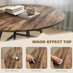 HOMCOM Round Industrial Dining Table for 4