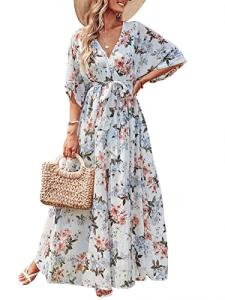 Boho Floral Maxi Dress for Beach Weddings