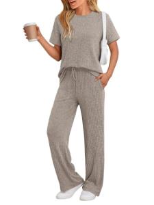 LILLUSORY Women's 2-Piece Casual Summer Lounge Set