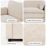 YODOLLA 3-Seater Sofa with Thick Cushions, Beige