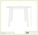 Nicholas Winter Square Rustic Wooden Dining Table