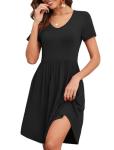 YVH Women's Summer V Neck Swing Dress with Pockets