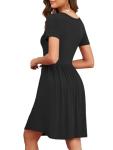 YVH Women's Summer V Neck Swing Dress with Pockets