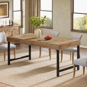 Tribesigns Rustic Farmhouse Dining Table for 4-6