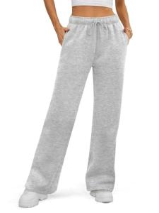 ATHMILE Women's Fleece Lined Baggy Sweatpants
