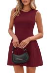 Elegant Dark Red A-Line Summer Dress for Women