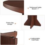 47" Round Dining Table for 4-6 People