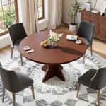 47" Round Dining Table for 4-6 People
