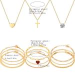 IXNEOP Women's Golden Jewelry Set Bundle