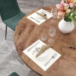 GOLDFAN Rustic Round Dining Table for 6-8