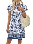 OFEEFAN Women's Boho Floral Summer Vacation Dresses