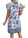 OFEEFAN Women's Boho Floral Summer Vacation Dresses