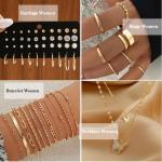 47pcs Gold Jewelry Set for Women’s Gifts