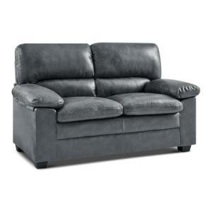 Bravich Grey Faux Leather 2-Seater Sofa