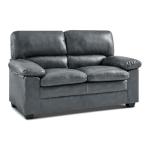 Bravich Grey Faux Leather 2-Seater Sofa