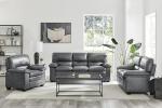 Bravich Grey Faux Leather 2-Seater Sofa