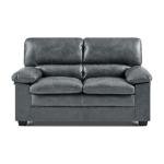 Bravich Grey Faux Leather 2-Seater Sofa