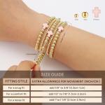 Yoosteel 14k Gold Plated Beaded Bracelet Set